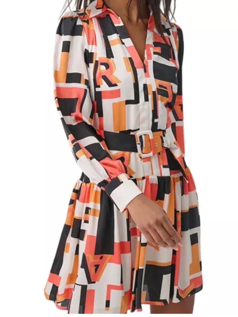 New Karl Lagerfeld Paris Belted Swing Mini Dress size 2